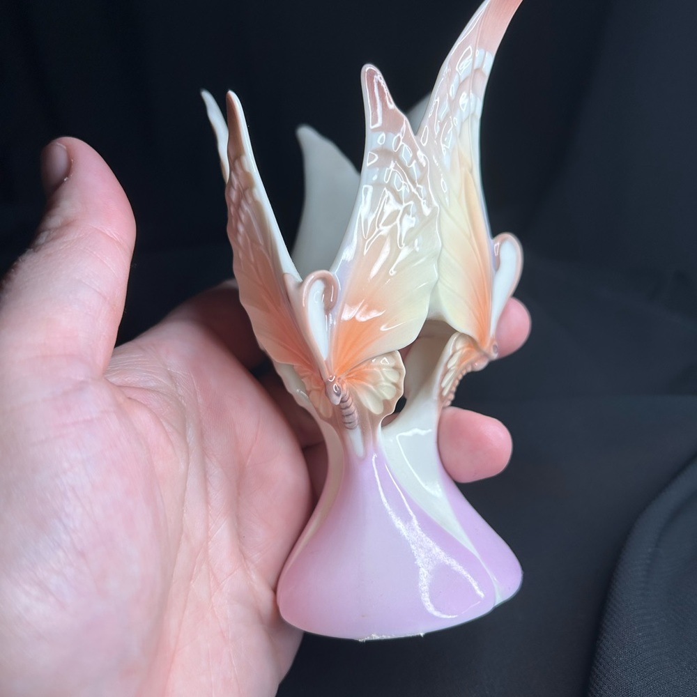 FRANZ VTG Porcelain Papillon Butterfly Tea light Holder. Mint condition - Picture 7 of 9